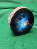 Blue Agate Cut and Polished Face Geode Lamp Blue Agate Cut and Polished Face Geode Lamp