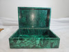 Malachite Box - Jewelry Box - Stash Box - Hinged Decorator Box - Hand Made Mosaic 