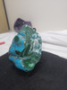 Large Polished Natural Botryoidal Chrysocolla and Malachite Specimen
