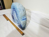 Artist Grade Blue Boulder Agate Geode with Crystal Center - Book End Style Cut