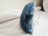 Artist Grade Blue Boulder Agate Geode with Crystal Center - Book End Style Cut