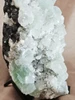 Zeolite - Green apophyllite/ fluorapophyllite crystals in an Albite field