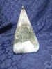 Elongated Hexagonal Agate Tower with druzy green center cave