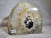 Artist Grade Natural Citrine Boulder Agate Geode with Geothite Crystal Center - Book End Style Cut