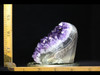  Deep Royal Purple Standing Amethyst with Polished Agate Edges