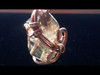 Polished Unheated Citrine Quartz Double Terminated Crystal Copper Wire Tesla Wrapped Pendant