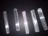 Set of 5 Selenite Sticks - Sticklets - 5" Long