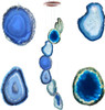 Agate Wind Chimes - Blue Agate Slabs with Bamboo style hanger