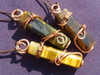 Gem Quality Polished Rectangular Tigers Eye Copper Wire Wrapped Pendant