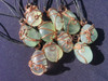 Gemmy Polished Green Fluorite Bauble Copper Wire Wrapped Pendant - Tesla Wrap