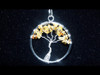 Citrine Tree of Life Pendant - Sterling Silver Plated 