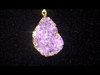 Amethyst Druze Cluster Gold Plated Pendant 