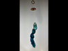 Agate Windchimes - Sun Catchers - Mobile  - Small - Teal  Colored Agate Slabs with Bamboo style hanger