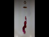 Agate Windchimes - Sun Catchers - Mobile  - Small - Pink  Colored Agate Slabs with Bamboo style hanger