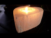 Polished Heart - Natural Selenite Tea Light Candle Holder