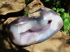 Polished Amethyst Centered Agate Standing Geode