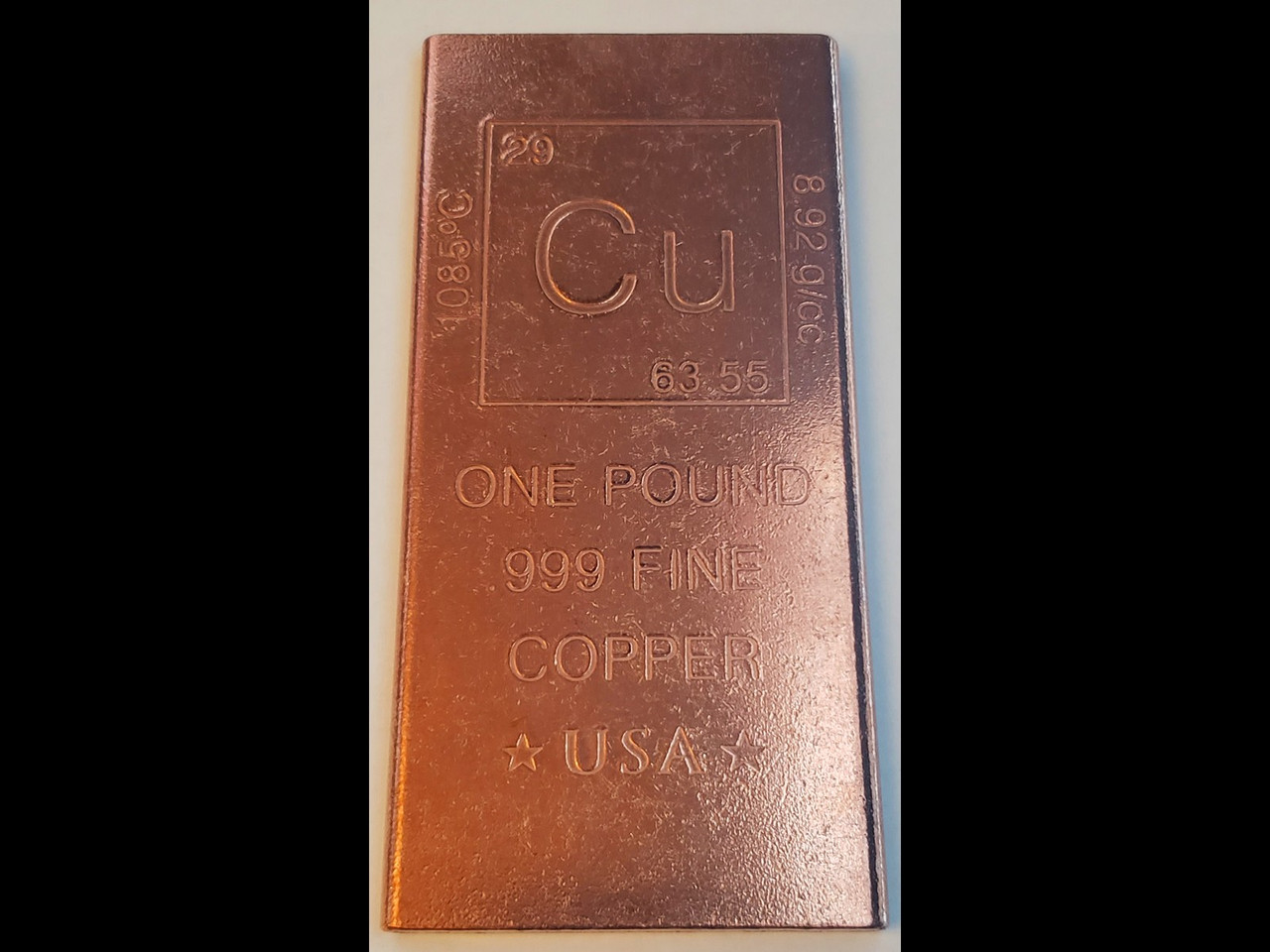 One Pound Solid Fine Copper Bar -Elemental Collection - StarStuff