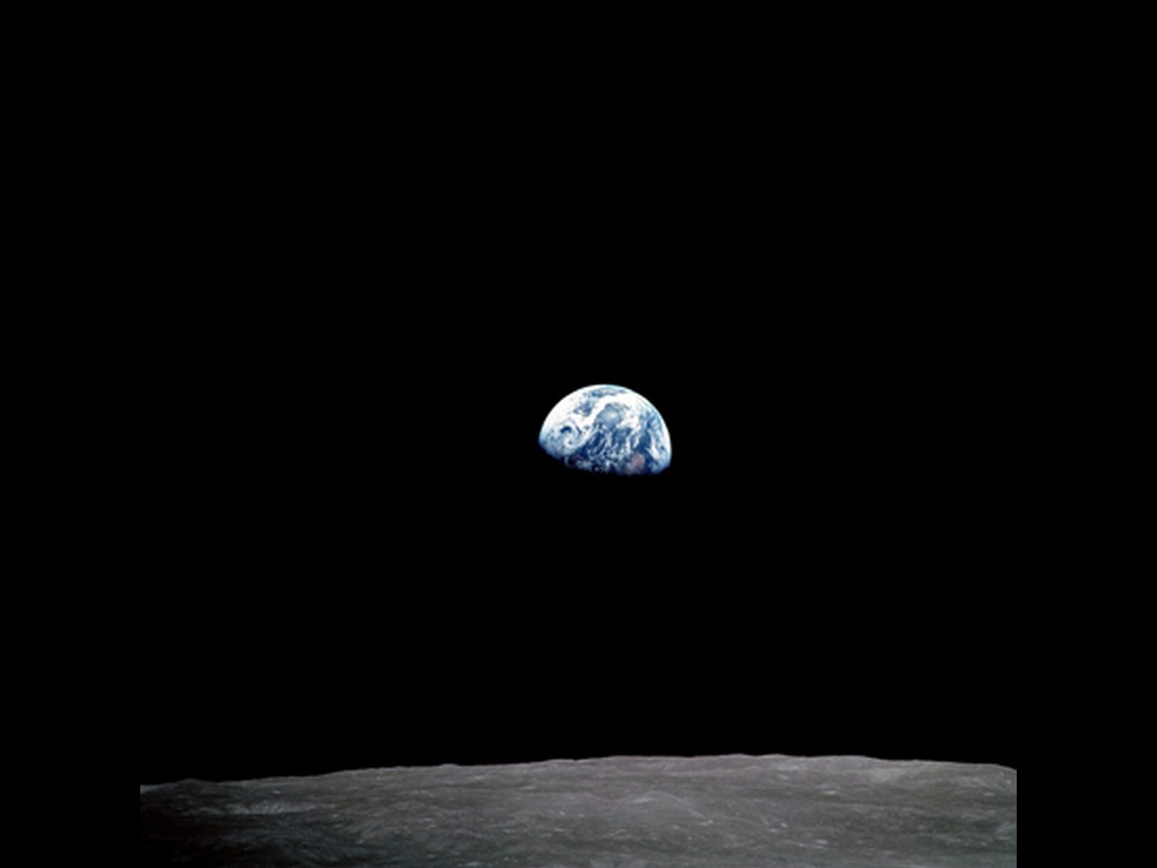 earthrise from moon apollo