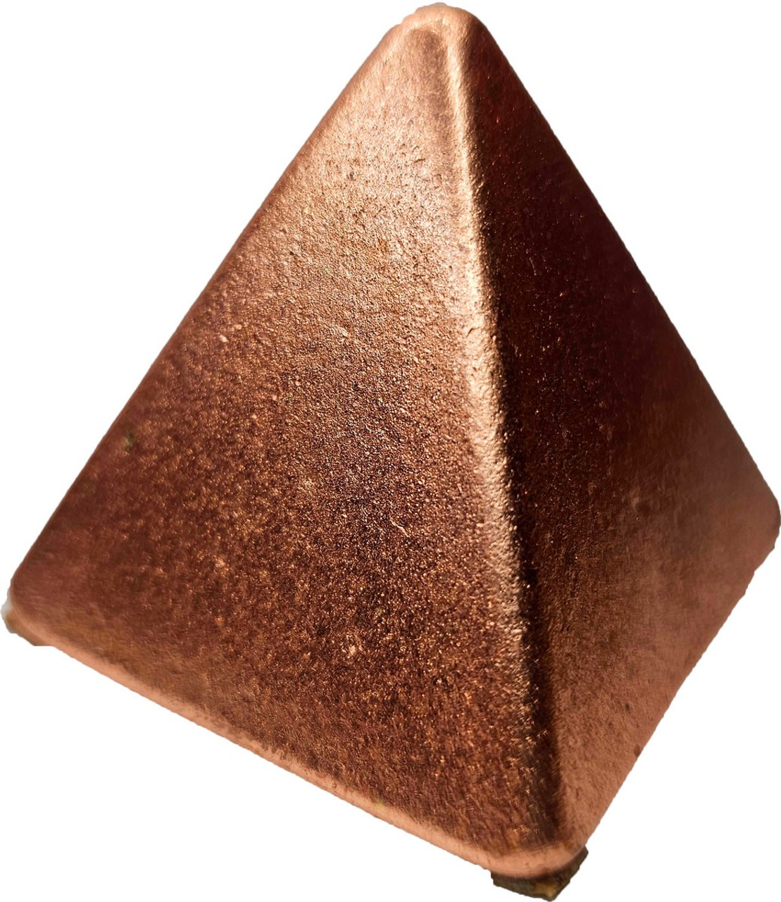 Solid Copper Pyramid - 2.5 inches -Brushed Finish