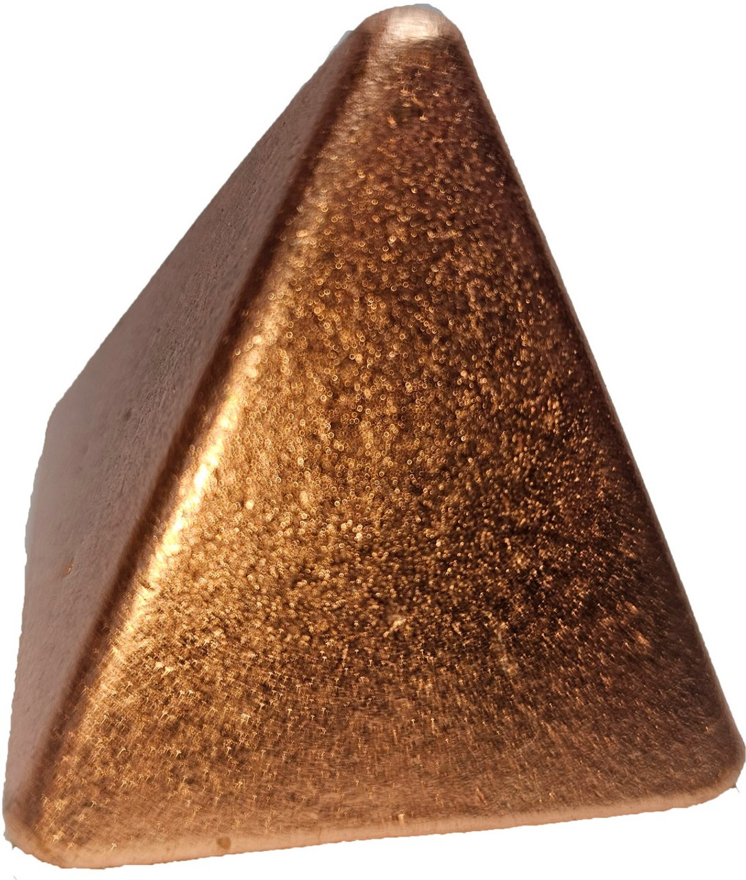 Solid Copper Pyramid - 1.675 inches -Brushed Finish