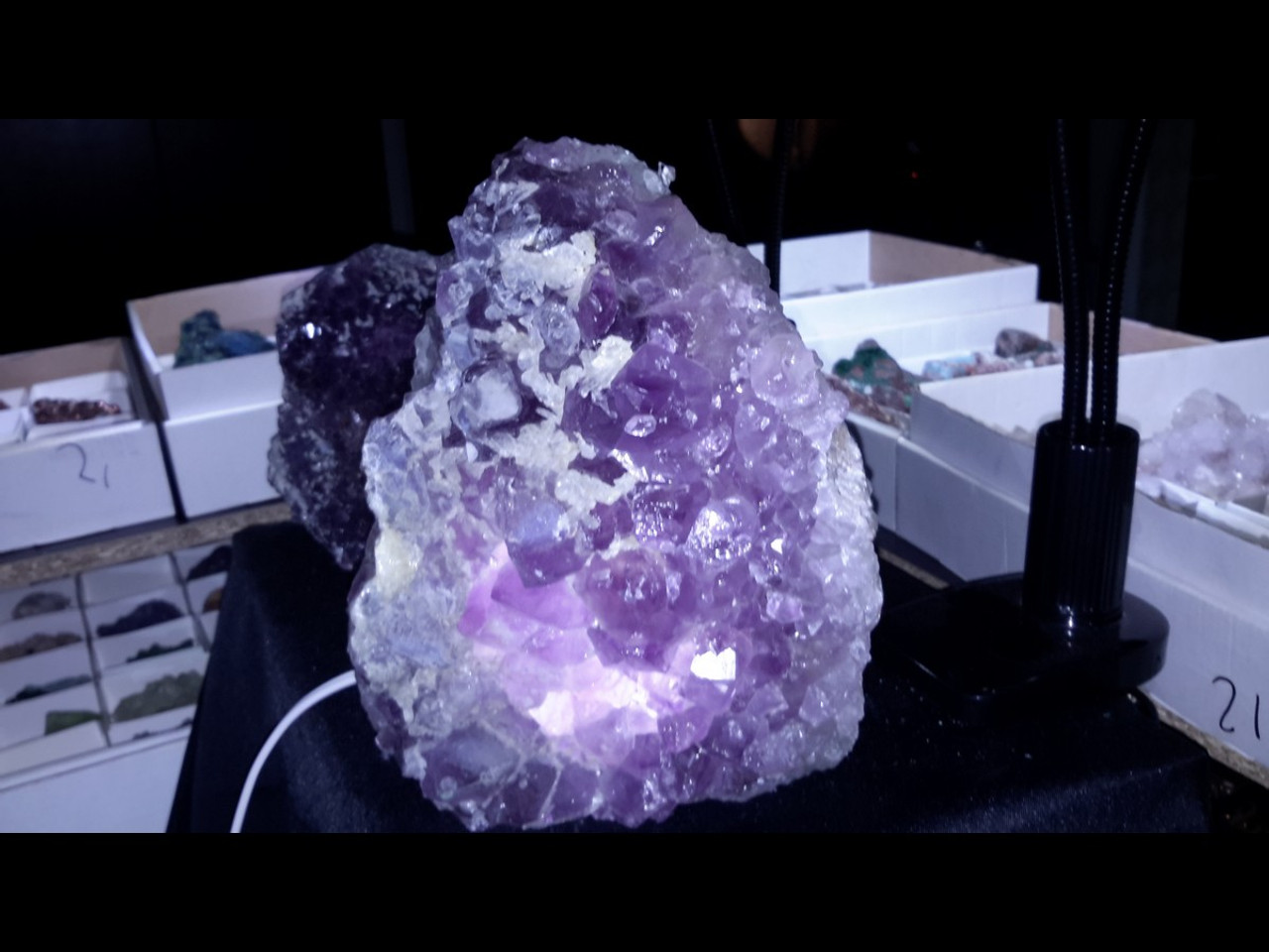 amethyst cluster lamp