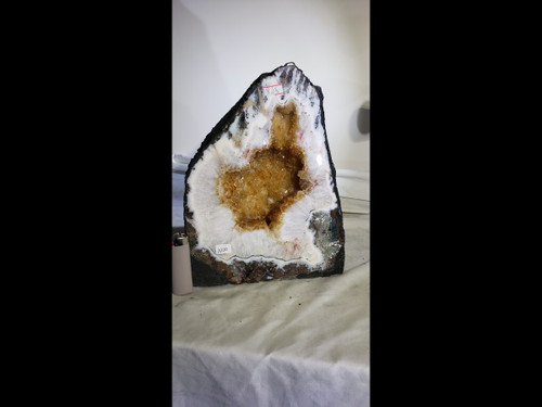 Citrine Church Crystal Cathedral Geode:  Almost 11" Tall