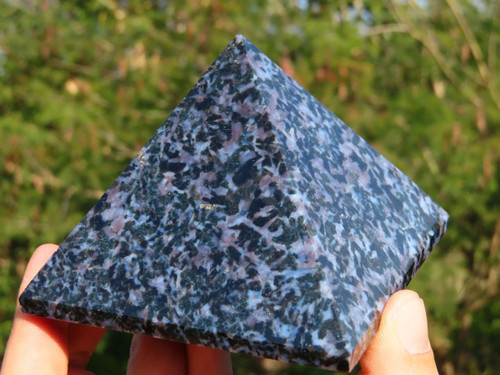 Polished Indigo Gabbro Pyramids from Madagascar - StarStuff.Rocks