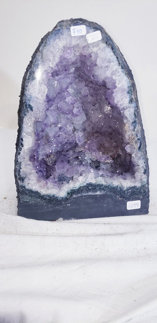 Amethyst Church Crystal Cathedral Geode - Over 9" Tall