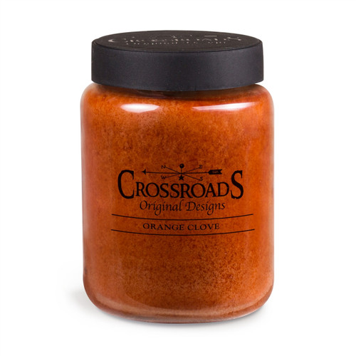 Orange Clove -  26 ounce Jar - 2 wick scented candle.  Clean burning  wax - lead free wick.