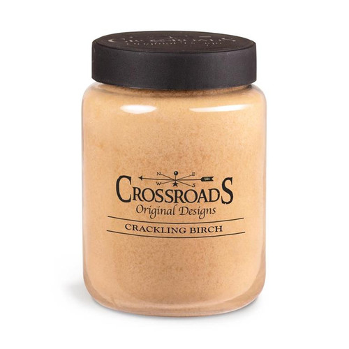 Crackling Birch -  26 ounce Jar - 2 wick scented candle.  Clean burning  wax - lead free wick.