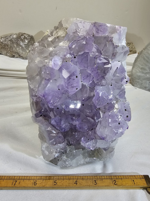 Amethyst Cluster Mountain Lamp - Rough Brazilian Amethyst