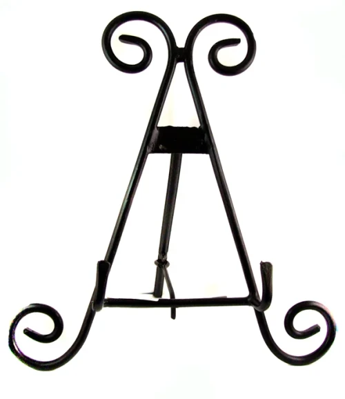 Wrought Iron Easel Stand - For plates, flat and other display items