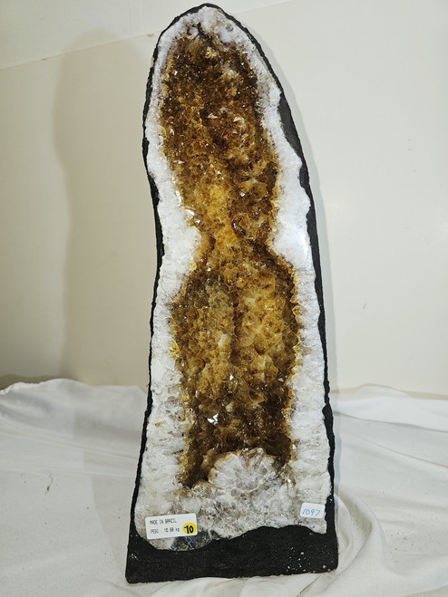 Citrine Church Crystal Cathedral Geode Cave Tower: Over 17" Tall