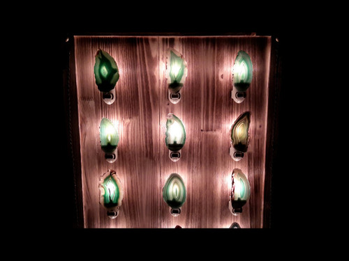 Polished Green Agate Slab Crystal Night Light - Nite Lite