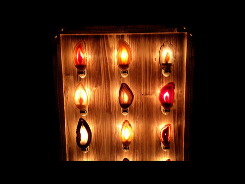 Polished Natural Agate Slab Crystal Night Light - Nite Lite