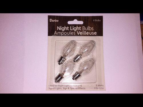 Accessory Bulb  - Night Light Bulb Pack  - 5 Watt - Type C7 bulb - E12 base