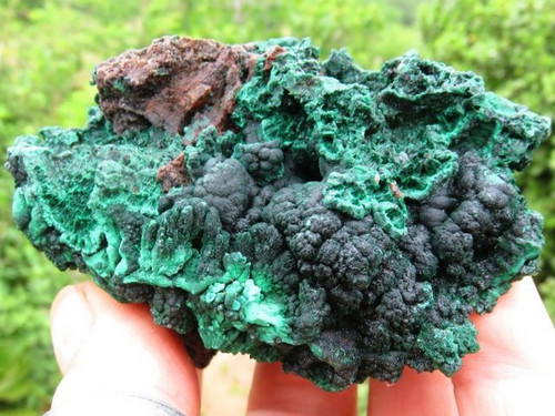 Medium Sized Silky Chatoyant Velvety Green Malachite Specimens ...