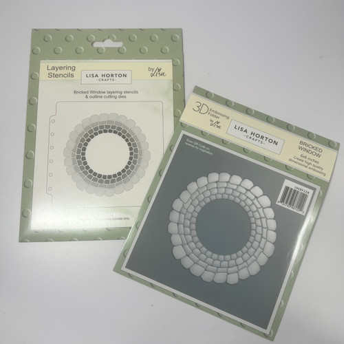 Bricked Window 3D Embossing Folder, Stencil, and Die by Lisa Horton