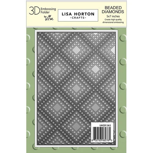 Beaded Diamonds 3D Embossing Folder by Lisa Horton