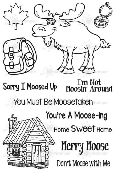 Moose Stamp Set by InkyStamper