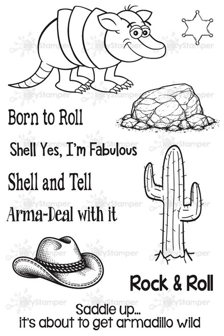 Armadillo Stamp Set by InkyStamper