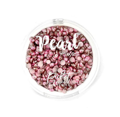 Gradient Flatback Pearl Mix - True Pink & Milk Chocolate Brown by Picket Fence