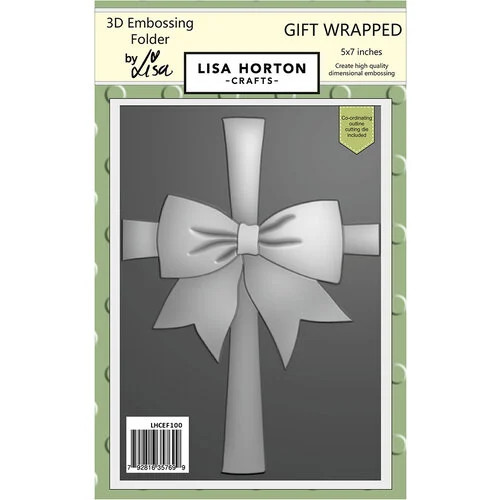 Gift Wrapped 3D Embossing Folder with Die by Lisa Horton