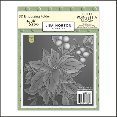Bold Poinsettia Bloom 3D Embossing Folder by Lisa Horton