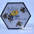 hexagon card using Bee stamp set by InkyStamper