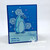 fun mono blue card using Penguin stamps by InkyStamper