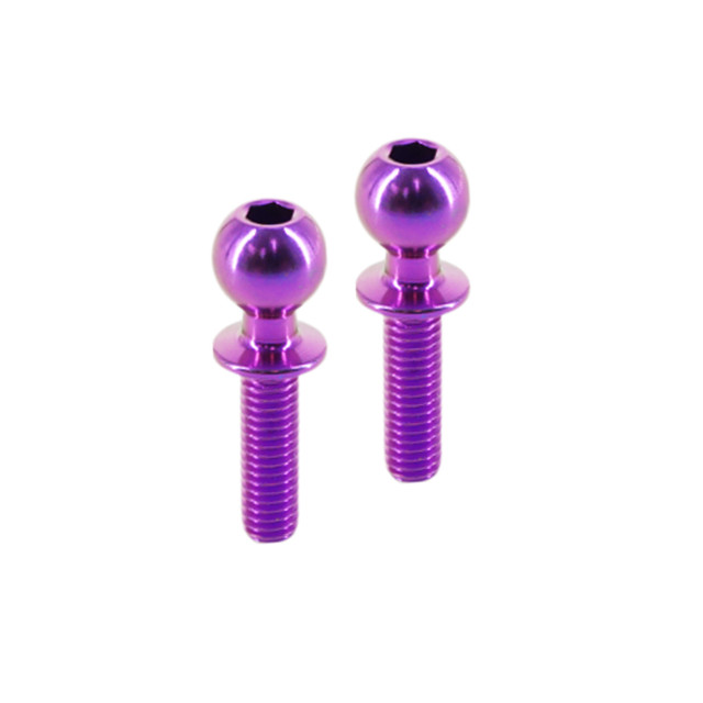 5.5 x 10mm Titanium Ball Studs (2) - Purple 5.5 x 10mm Titanium Ball Studs (2) - Purple