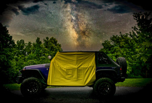 This product is made of 100% waterproof polyester ripstop material and designed to keep most of the interior of the vehicle dry in the event of a pop-up rain storm. This product is made of 100% waterproof polyester ripstop material and designed to keep most of the interior of the vehicle dry in the event of a pop-up rain storm.