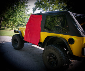 This product is made of 100% waterproof polyester ripstop material and designed to keep most of the interior of the vehicle dry in the event of a pop-up rain storm. This product is made of 100% waterproof polyester ripstop material and designed to keep most of the interior of the vehicle dry in the event of a pop-up rain storm.