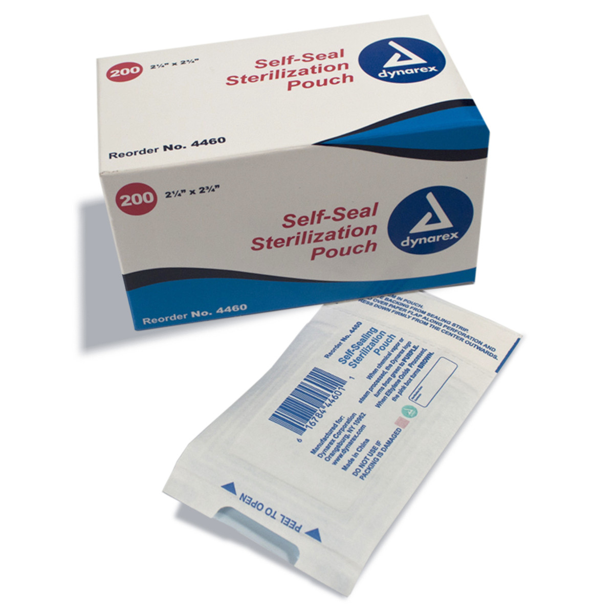 Self-Sealing Sterilization Pouches, 2 1/4 x 2 3/4, Box of 200